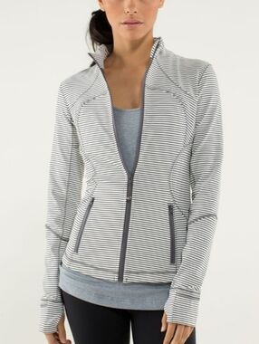 Lululemon Forme Jacket * Cuffins Luon Hyper Stripe Angel Wing